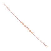 0.05ct 14k Rose Gold Diamond Pave Circle Bracelet